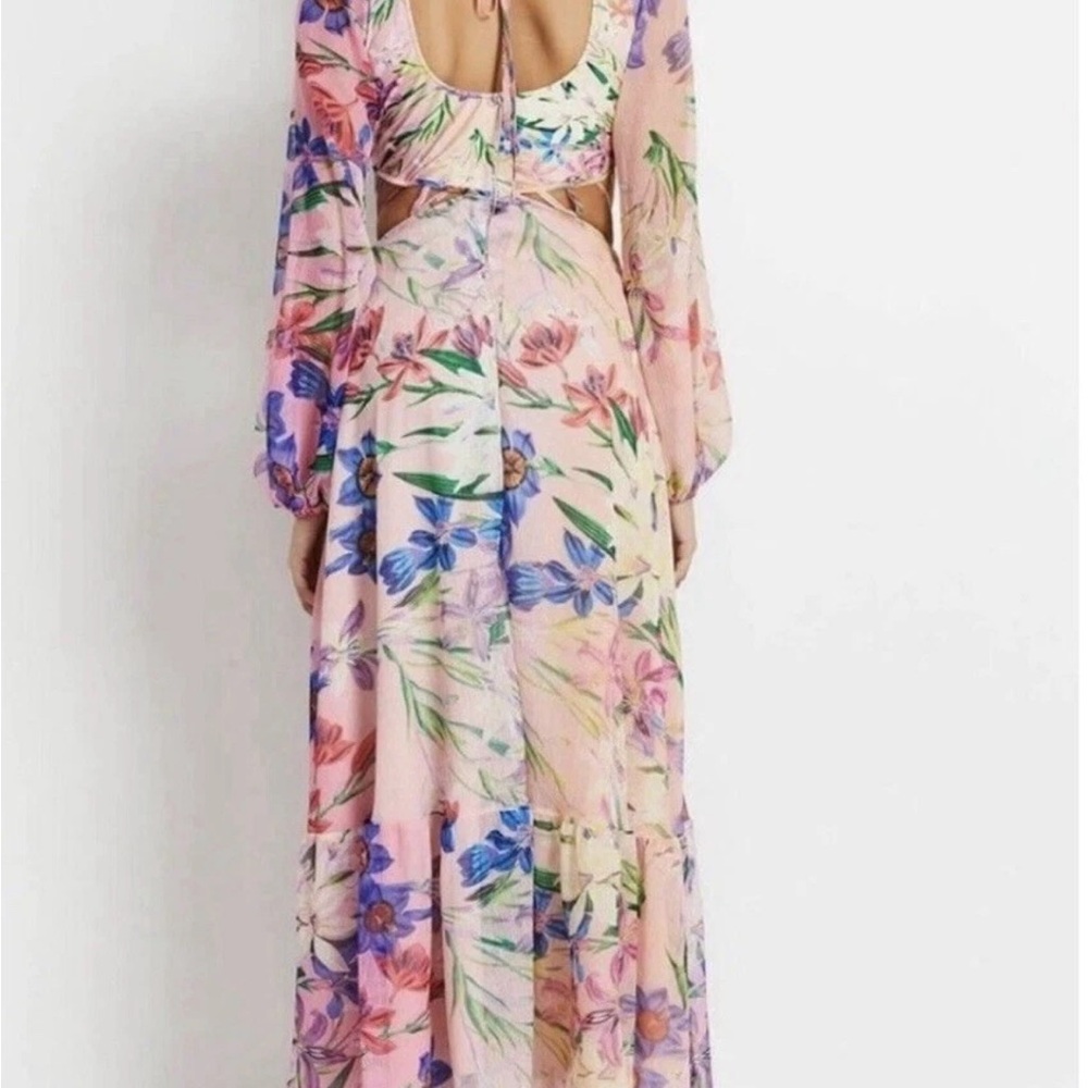 PatBO Pink Iris Floral Maxi Dress in XS - Picture 5 of 5